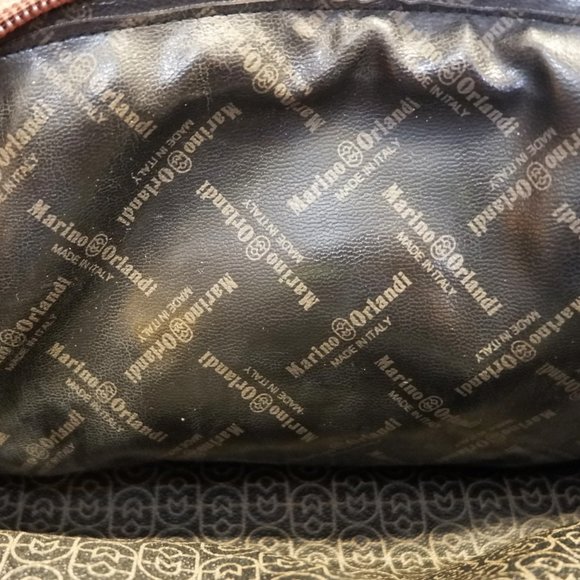 Marino Orlandi Italy Large Brown Leather Purse / Cross Body Bag - Picture 8 of 9